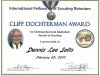 Cliff Dochterman Community Service Award Dennis Lee Salts 2.2007.jpg