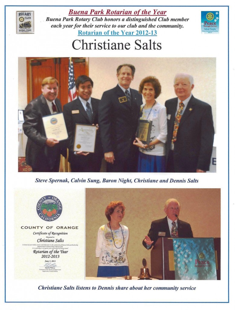 2013.06 02 Christiane Salts Rotarian of the Year