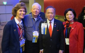 With Gary Huang and wife